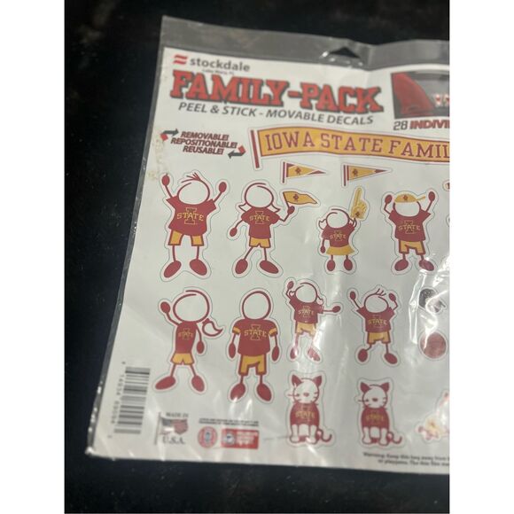 Iowa State University Cyclones -  Family Sticker Sheet Car Windows Decals - Picture 2 of 4